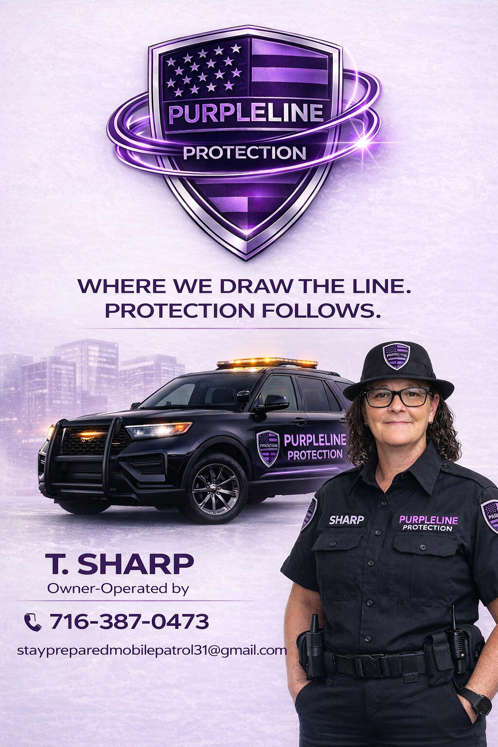 T.SHARP SECURITY SERVICES T. Sharp Security Service Mobile Patrol • Genesee County & Surrounding Areas EST. 2026